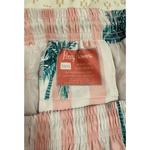 NWOT Kenny Flowers 8" Swim Trunks Palm Tree Pattern Size XXXL - Picture 4 of 4